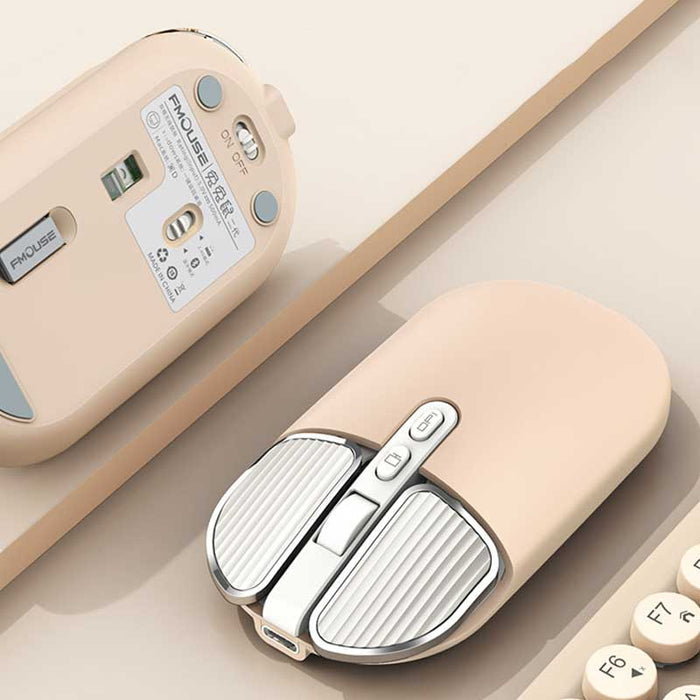 Rechargeable Bluetooth Wireless Mouse, 2400 DPI: silver, black wireless computer mouse, minimal modern style