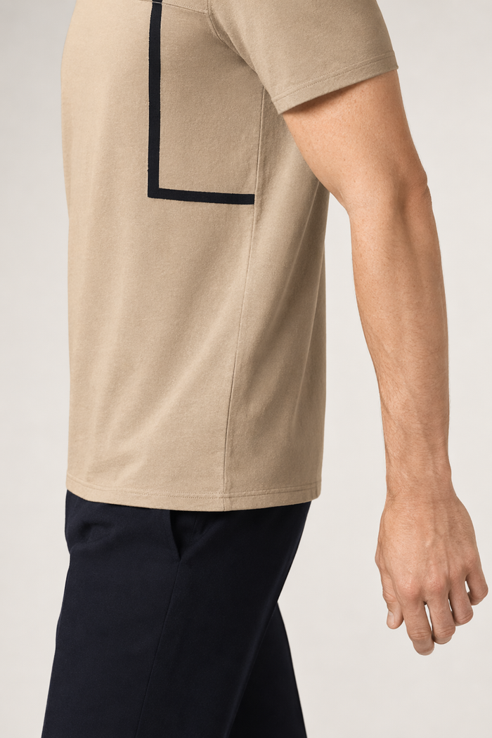 Rectangular Men's Concealed T-Shirt Khaki