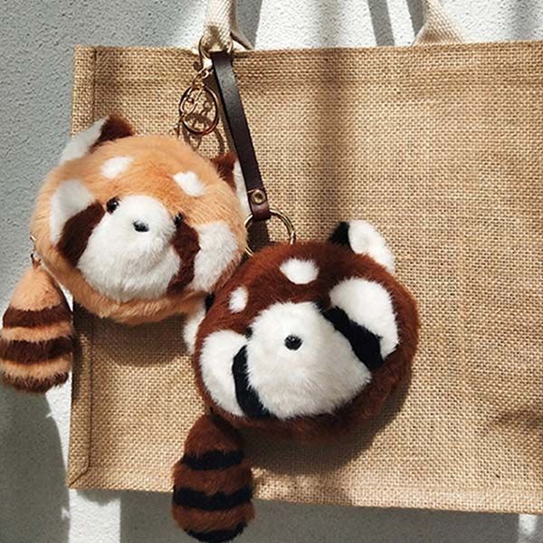 Red Panda Plush Wallet, Cute & Functional: orange-brown, white red panda, cute cartoon style