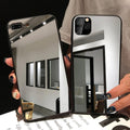 Reflective iPhone Case: silver, black smartphone cases, minimal style