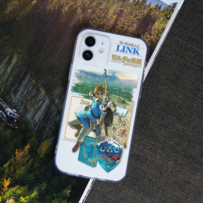 Retro Zelda iPhone Cases with Protection: clear, green The Legend of Zelda / Link, cartoon, retro game-inspired collage style