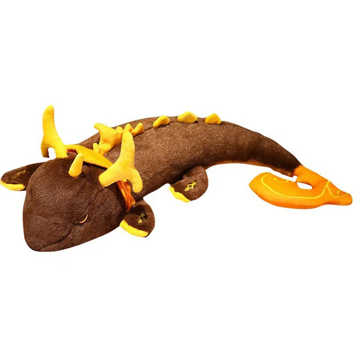 Rex Lapis Plush Toy, Genshin Impact: brown, yellow platypus, cartoon style