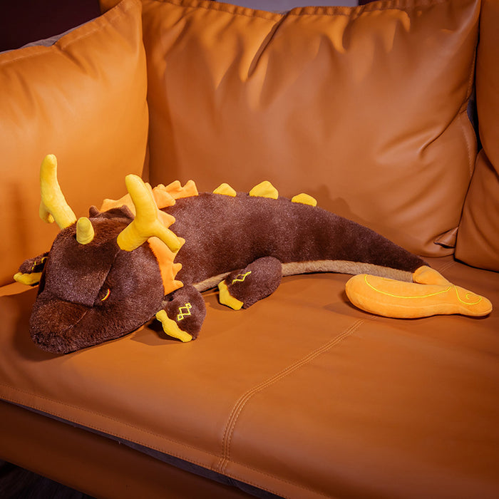 Rex Lapis Plush Toy, Genshin Impact: brown, yellow platypus, cartoon style
