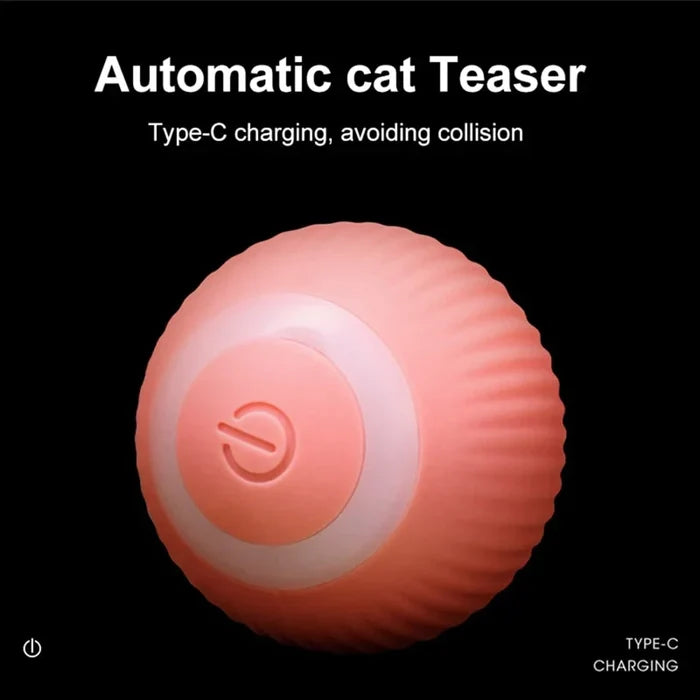Rolling Cat Toy Ball, Electric and Entertaining: mint green, aqua round electronic devices, minimal pastel style