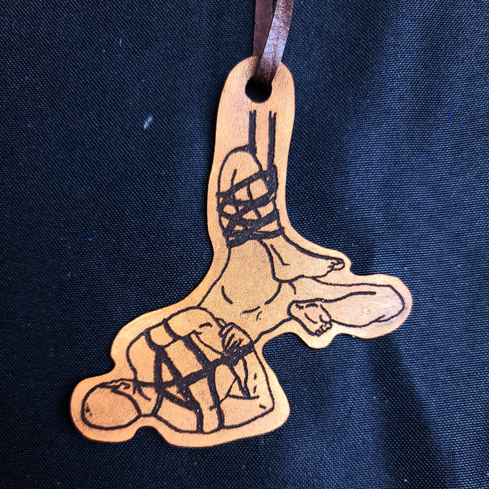 Rope Bondage Leather Book Mark - Design III