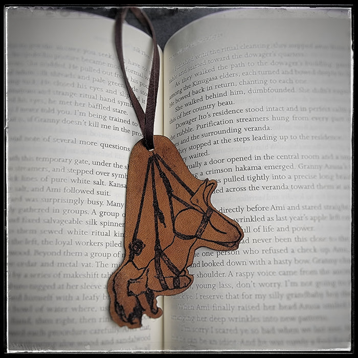 Rope Bondage Leather Book Mark - Design IV