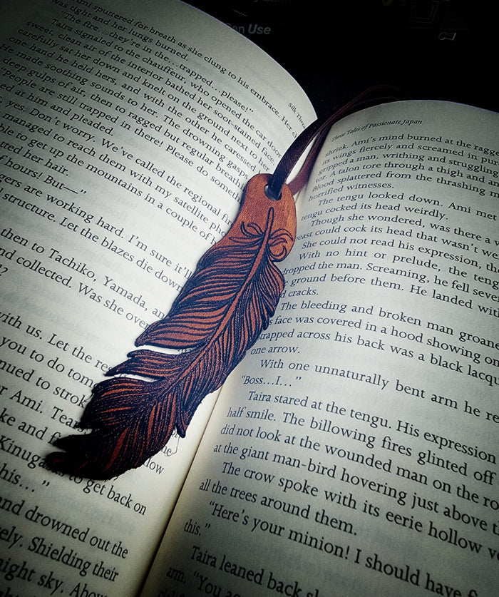 Rope Bondage Leather Book Mark - Design V