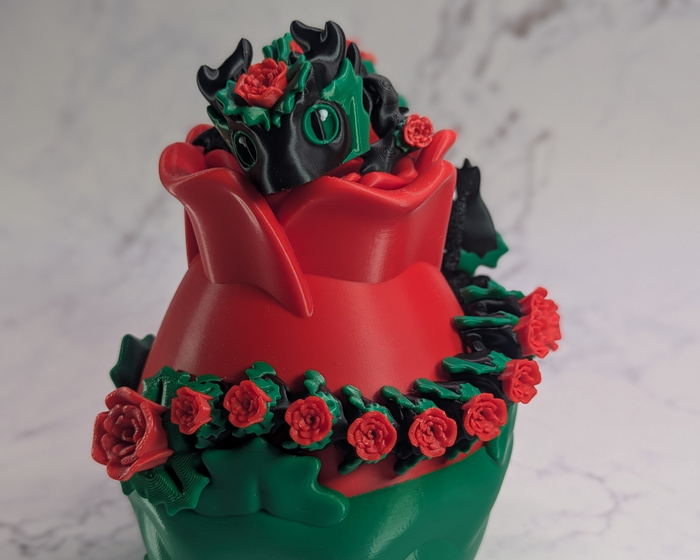 Rose Dragon Sitting On Egg