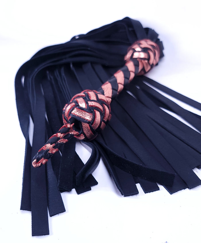 Rose Gold Deerskin Flogger- In Stock