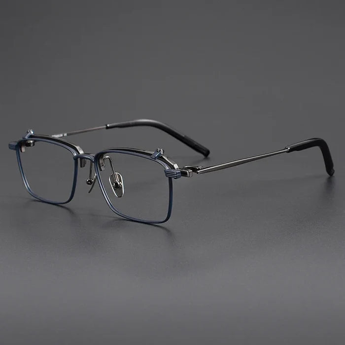 S401T Titanium Flip-Up Square Eyeglasses