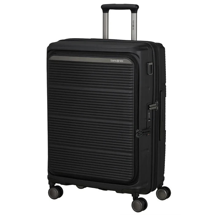 Samsonite Paralux 67 cm Expandable Front Opening Suitcase - Black