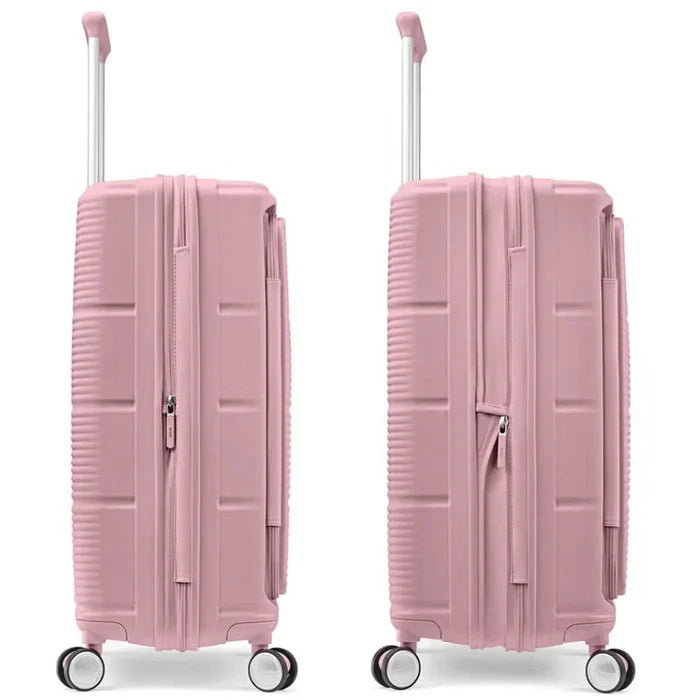 Samsonite Paralux 67 cm Expandable Front Opening Suitcase - Dusty Pink