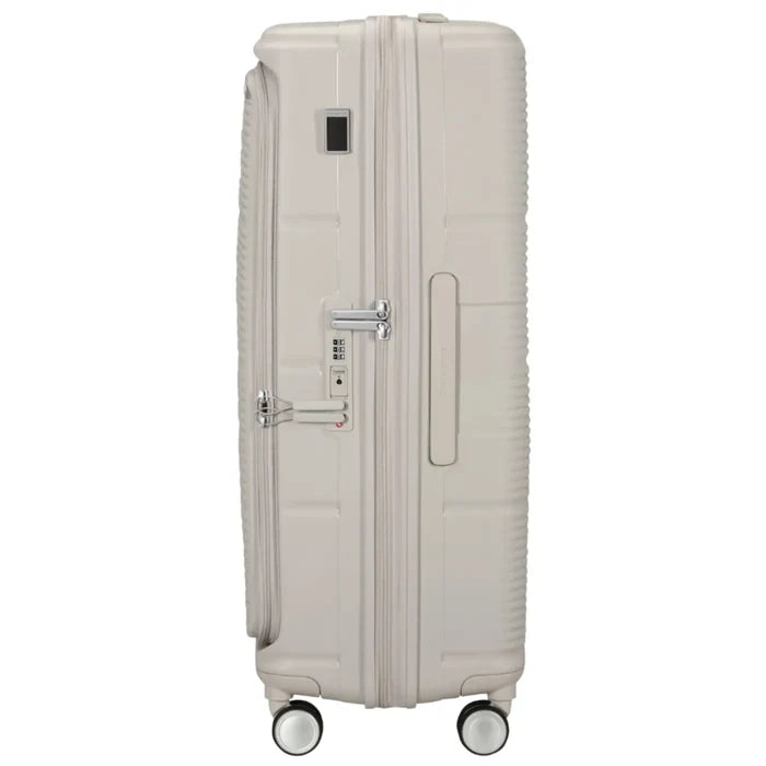 Samsonite Paralux 81 cm Expandable Front Opening Suitcase - Stone Grey