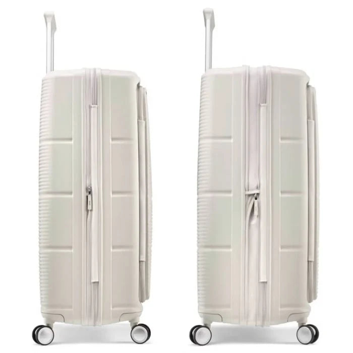 Samsonite Paralux 81 cm Expandable Front Opening Suitcase - Stone Grey