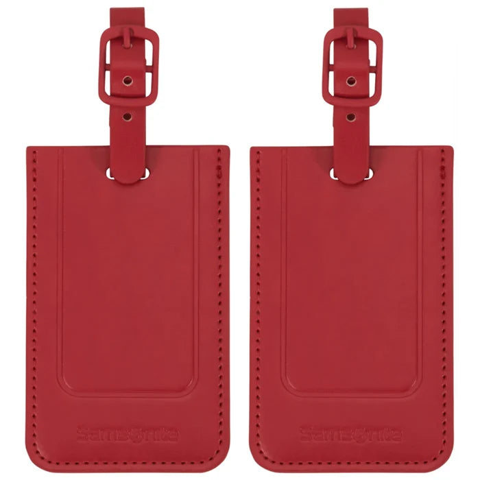 Samsonite Rectangle Luggage Tag (2 Pack) - Red