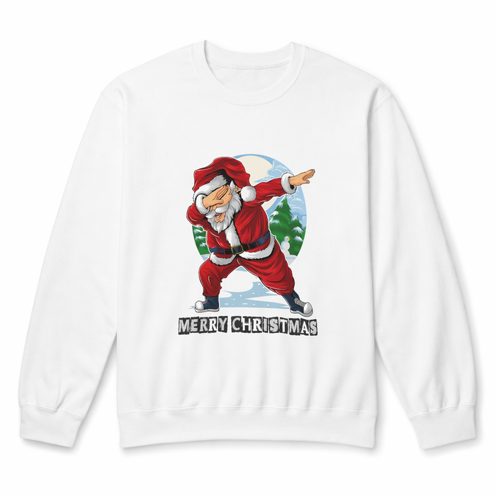 Santa Dabbing Women's Crewneck Sweatshirt White