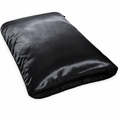 Satin Silk Pillowcase for Youthful Skin & Healthy Hair - Set of 2 Black