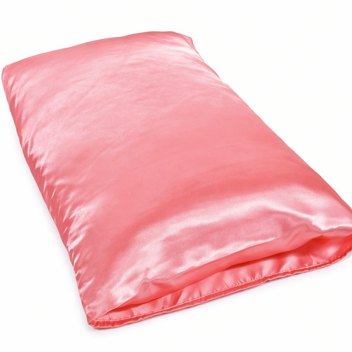 Satin Silk Pillowcase for Youthful Skin & Healthy Hair - Set of 2 Pink