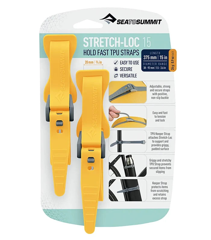 Stretch-Loc versatility: Attach, bundle together or compress most items