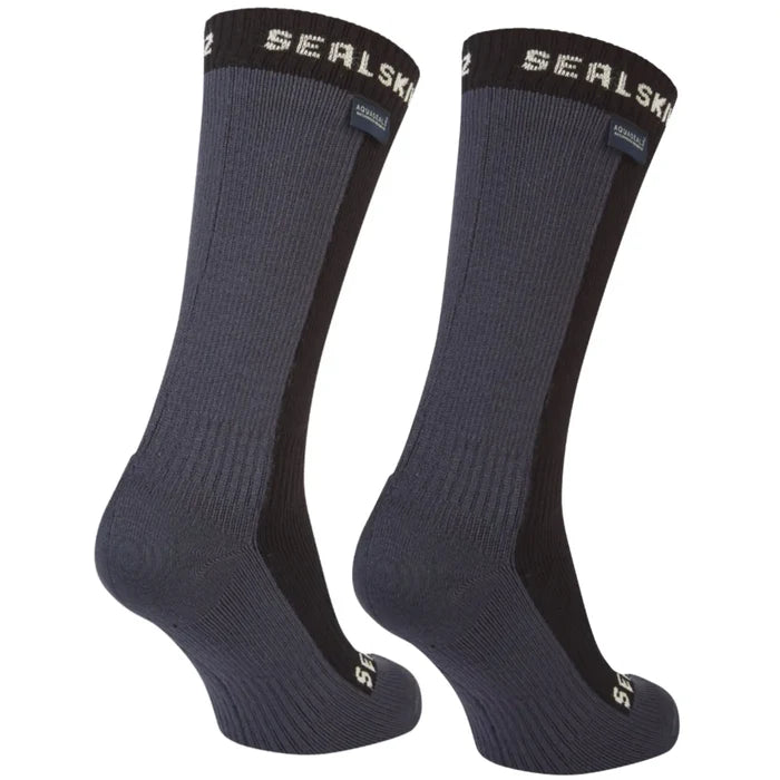 Sealskinz Starston Waterproof Cold Weather Mid Length Socks (Small) - Black