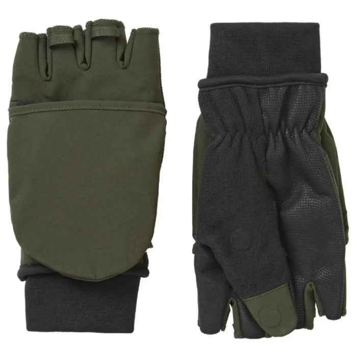 Sealskinz Walpole Windproof Cold Weather Convertible Mitt (Small) - Olive Green / Black