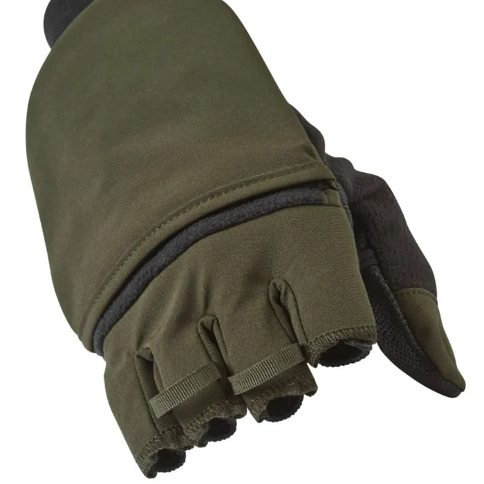 Sealskinz Walpole Windproof Cold Weather Convertible Mitt (X-Large) - Olive Green / Black