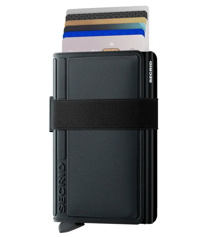 Card slide holds 4 embossed or 6 flat cards