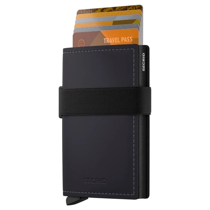 Secrid Bandwallet Compact RFID Wallet - Matte Black / Black