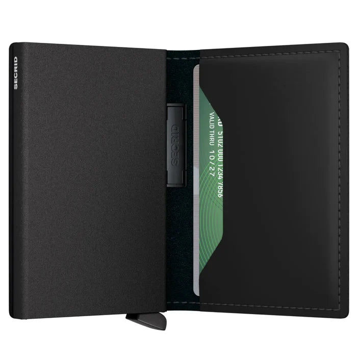 Secrid Bandwallet Compact RFID Wallet - Matte Black / Green