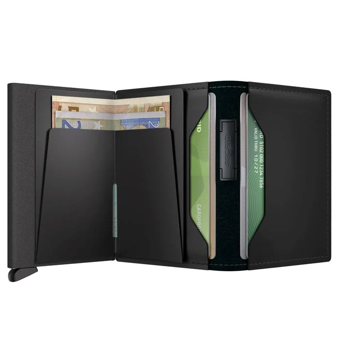 Secrid Bandwallet Compact RFID Wallet - Matte Black / Green