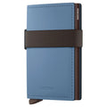 Secrid Bandwallet Compact RFID Wallet - Matte Steel Blue / Brown