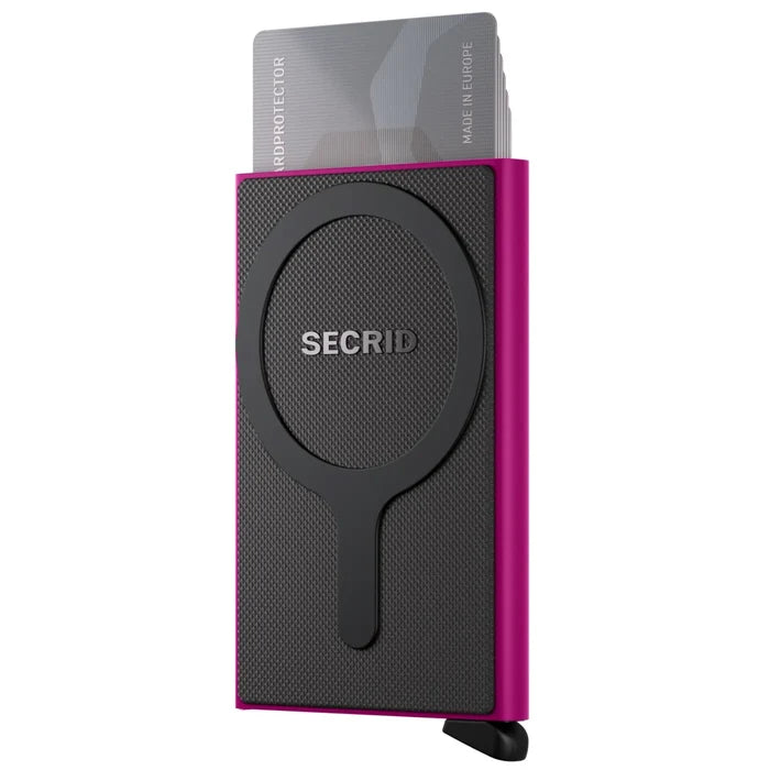 Secrid Cardprotector for Magsafe - Compact RFID Card Wallet - Fuchsia