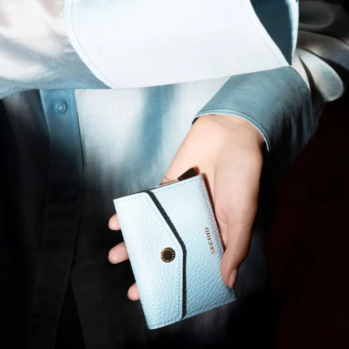 Secrid Envelope Wallet Compact RFID Card Wallet - Pebble Ice Blue