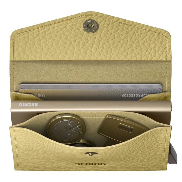 Secrid Envelope Wallet Compact RFID Card Wallet - Pebble Yellow