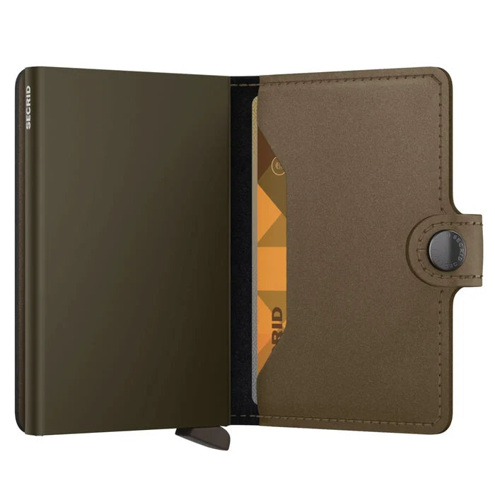 Secrid Miniwallet Compact RFID Wallet - Matte Satin Bronze