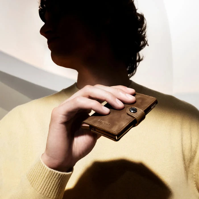 Secrid Miniwallet Compact RFID Wallet - Vintage Oak