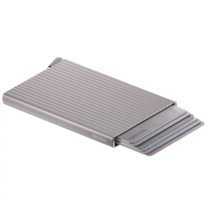 Secrid Premium Cardprotector+ Compact RFID Card Wallet - Fluted Silver