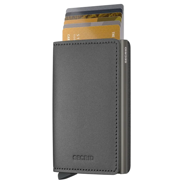 Secrid Slimwallet Compact RFID Wallet - Matte Satin Steel