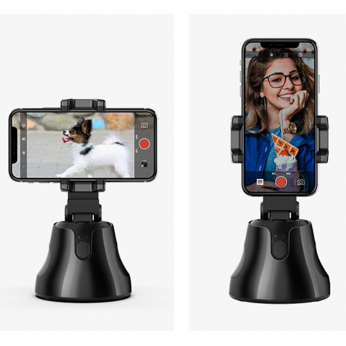 Selfie Holder with Rotating Feature: black, dark gray phone holder stand, minimal modern style