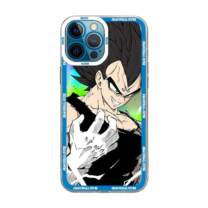 Shiny Dragon Ball iPhone Case: pink, black anime character (Dragon Ball Super), anime cartoon style