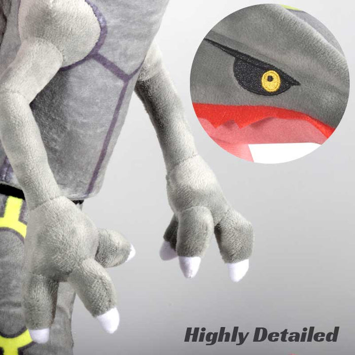 Shiny Milotic Plush Toy for Snuggling: cream, yellow long serpent-like fantasy creature, cartoon style