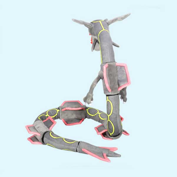 Shiny Milotic Plush Toy for Snuggling: cream, yellow long serpent-like fantasy creature, cartoon style