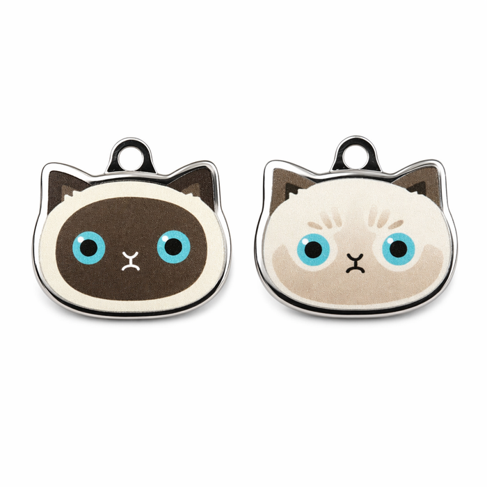 Siamese Cat ID Tags with Engraving Default