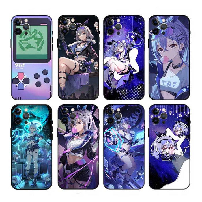 Silver Wolf Honkai Star Rail Phone Case: purple, blue anime-style female characters and gaming-themed graphics, anime, kawaii