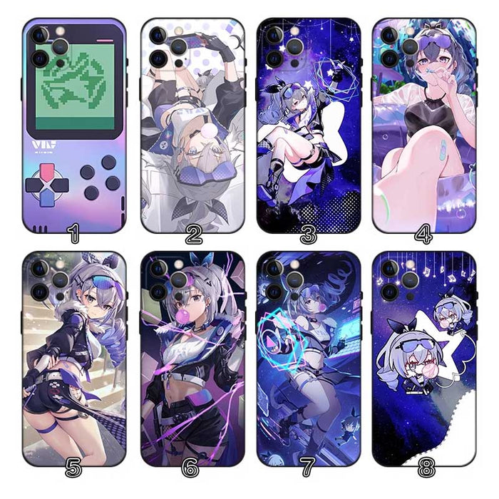 Silver Wolf Honkai Star Rail Phone Case: purple, blue anime-style female characters and gaming-themed graphics, anime, kawaii