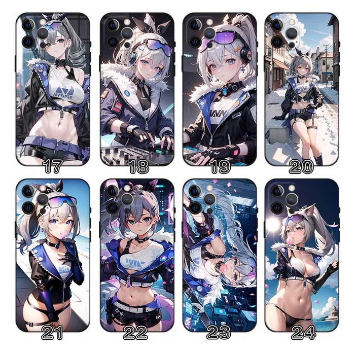 Silver Wolf Honkai Star Rail Phone Case: purple, blue anime-style female characters and gaming-themed graphics, anime, kawaii