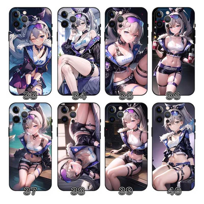 Silver Wolf Honkai Star Rail Phone Case: purple, blue anime-style female characters and gaming-themed graphics, anime, kawaii