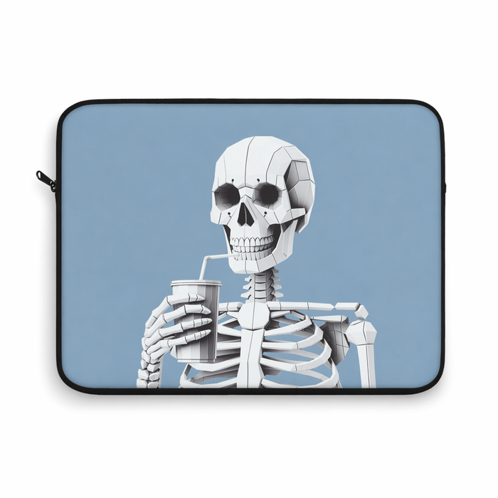Skeletal Sipster Laptop Cover Default