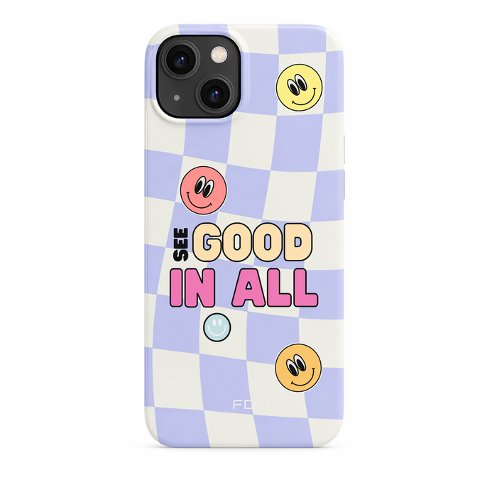Slim Case for iPhone 14, 14 PRO and 14 PRO MAX with a Joyful Expression and Uplifting Message Default