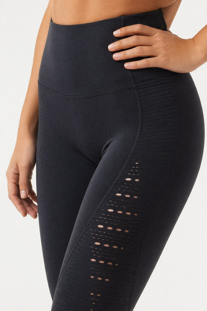 Slim Fit Yoga Leggings for Women with High Elastic Waist and Breathable Fabric Black